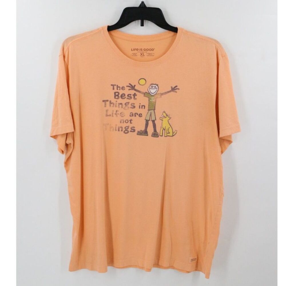 Life is Good Mens Lite Crusher Tee Size XL Best Things in Life are no Things